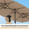 COSTWAY Doppelsonnenschirm 375x200cm, Gartenschirm mit Produktbild-Vorschau 8