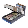 MODFU Lit boxspring 140×200 avec coffre, lit rembourré avec Voir les images du produit 14