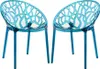 Lot de 2 chaises transparentes en polycarbonate de haute Voir les images du produit 1