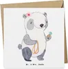 Mr. & Mrs. Panda Grußkarte Goldschmiedin Herz - Weiß - Produktbild-Vorschau 1