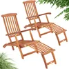 Casaria® 2x Sonnenliege Klappbar Holz Gartenliege 2 Produktbild-Vorschau 1