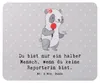 Mr. & Mrs. Panda Mousepad Reporterin Herz - Grau Pastell - Produktbild-Vorschau 1