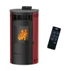 Vzduchové peletové kachle Flavia 9,5 kW Sannover Bordeaux + Náhľad obrázku produktu 2