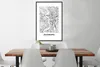 MuchoWow® Gerahmtes Poster Karte - Duisburg - Deutschland - Produktbild-Vorschau 3