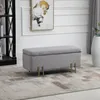 HOMCOM Lavice Elegantní čalouněná lavice Lavice s úložným Náhled obrázku produktu 2
