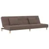 Schlafsofa 2-Sitzer mit 2 Kissen Taupe Stoff Produktbild-Vorschau 1