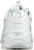 The back view of a white Skechers sneaker with floral accents. Produktbild-Vorschau
