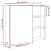 vidaXL Zrcadlová skříňka s LED osvětlením bílá 60x13x52 cm Náhled obrázku produktu 8