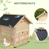 PawHut Drevený kurník pre kačice s výklopnou strechou a Náhľad obrázku produktu 6
