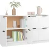 vidaXL Příborníky 2 ks. Bílé 60x30x70 cm výrobek z Náhled obrázku produktu 6