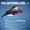 1m CAT7 Patchkabel Nylon (10 Gbit/s, S/FTP Schirmung, Produktbild-Vorschau 3