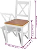 vidaXL Esszimmerstühle 4 Stk. Weiß Kiefernholz Produktbild-Vorschau 6