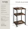 Table d’appoint Memphis 34x30x59cm - Bois foncé industriel, Voir les images du produit 6