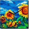Coloray Uhr auf Leinwand 30x30 cm Wand Uhr Dekoration Produktbild-Vorschau 1