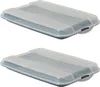 Two identical food storage containers with transparent lids are shown from a slightly elevated angle against a white background. Anteprima dell’immagine prodotto