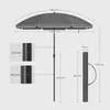 SONGMICS Sonnenschirm Ø 160 cm UPF 50+ mit Tragetasche Produktbild-Vorschau 6