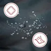 Close-up of a dark fabric with water droplets on it, with two circular icons in the corners. Náhľad obrázku produktu
