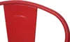 A close-up of a red metal bar stool back and armrest. Anteprima dell’immagine prodotto