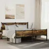 vidaXL Kovová postel bez matrace, kouřový dub 180x200 cm Náhled obrázku produktu 2