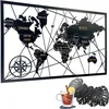 Dřevěný prolamovaný obraz Mapa světa 3D panel Nástěnná Náhled obrázku produktu 1