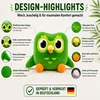 wiztex Grüne Owl Kuscheltier - 20 cm Duolingoo Cartoon Eule Produktbild-Vorschau 4