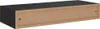 A black and brown MDF shelf with a drawer opening. Produktbild-Vorschau