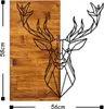 Wallity, Deer1, Wanddeko, Nussbaum, Metall, 56 x 58 cm Produktbild-Vorschau 3