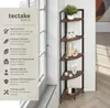 Étagère d’angle Castlebar 30 x 30 x 150 cm - Bois foncé Voir les images du produit 2