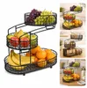 Obstkorb 3 Etagen, Gemüsekorb aus Metall für Küche, Produktbild-Vorschau 1
