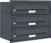3er Briefkasten Anlage Unterputz Montage RAL 7016 Anthrazit Produktbild-Vorschau 1
