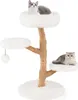 COSTWAY 90cm tiragraffi in legno, albero per gatti con 4 Anteprima dell’immagine prodotto 1