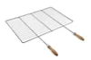 DEOS Grillrost aus Edelstahl 53 × 38 cm mit Holzgriffen Produktbild-Vorschau 1