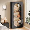 Bücherregal, 5-stöckig Standregal, 180 cm Regal, gewölbt, Produktbild-Vorschau 2