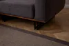 Designer Ecksofa L Form Polster Textil Modern Braun Luxus Produktbild-Vorschau 5