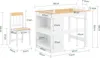 SoBuy Kindertisch KMB60-WN mit Stuhl: Maße 80x50x66cm, weißes Design mit Holzplatte Produktbild-Vorschau