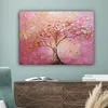 Leinwand Bilder 80x60 cm - Lebensbaum - Rosa - Gold - Produktbild-Vorschau 4