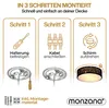 Monzana Lampada da Soffitto Plafoniera Tessuto Ø 38cm Anteprima dell’immagine prodotto 3