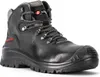 A black work boot is shown against a white background. Produktbild-Vorschau