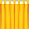 A close-up view of bright orange curtains hanging from a rod. Produktbild-Vorschau