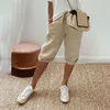 Damen Leinen-Shorts Sommer Knielang mit Kordelzug, Luftig Produktbild-Vorschau 3
