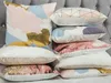 BELIANI Zestaw 2 poduszka różowy akwarela 45 x 45 cm z Podgląd zdjęcia produktu 2