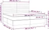 Design Möbel Boxspringbett mit Matratze Dunkelbraun 200x200 Produktbild-Vorschau 5