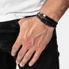 SERASAR | Kožený Náramek pro Muže [Shine] z Stainless Steel Náhled obrázku produktu 5