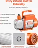 A vacuum pump with various features highlighted by text and close-up images. Voir les images du produit