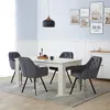 Homestyle4u Polsterstuhl 6-er Set Samt grau – 360 °drehbar, Produktbild-Vorschau 2