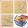 Geoboard geoplan drewniana uk³adanka tworzenie kszta³tów z Náhľad obrázku produktu 10
