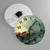 Wanduhr - Rund - Glasuhr - Meer Ufer Möwe - 30x30cm - Produktbild-Vorschau 2