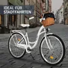 Milord Komfort Stadtfahrrad Fahrrad mit Weidenkorb Produktbild-Vorschau 6