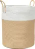 vidaXL Panier de rangement beige et blanc Ø38x46 cm Coton Voir les images du produit 1