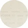A close-up view of a circular sanding disc with text printed on it. Produktbild-Vorschau
